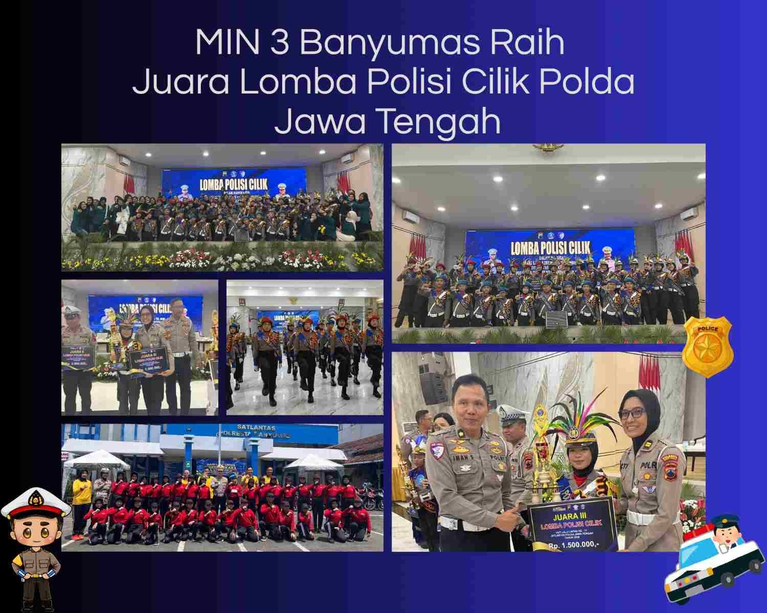 MIN 3 Banyumas Raih Juara Lomba Polisi Cilik Polda Jawa Tengah