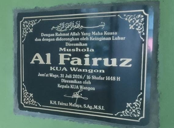 Prasasti Mushola Al Fairuz Jadi Penghargaan Karya Nyata