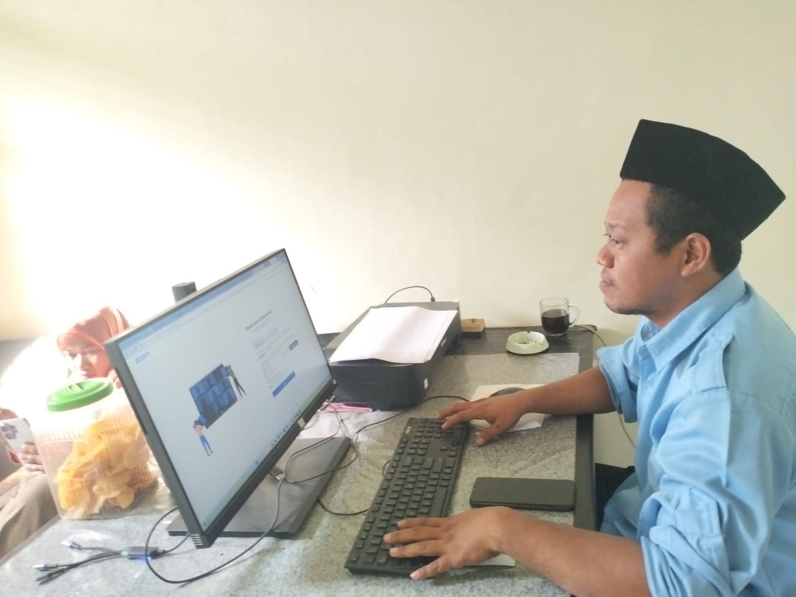 KUA Wangon Koordinasi Wakaf dan Cek Data Tanah Wakaf Lama di Aplikasi Siwak