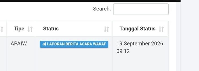 KUA Wangon Laporkan Berita Acara Wakaf MI Muhammadiyah Wangon melalui SIWAK
