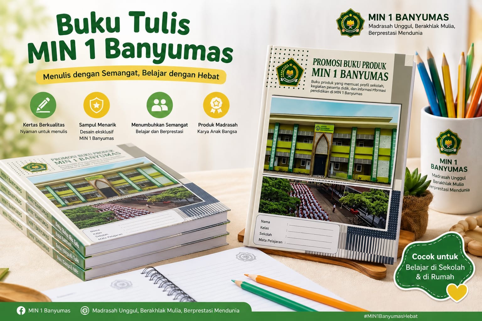 MIN 1 Banyumas Luncurkan Buku Tulis, Wujud Nyata Kemandirian Ekonomi