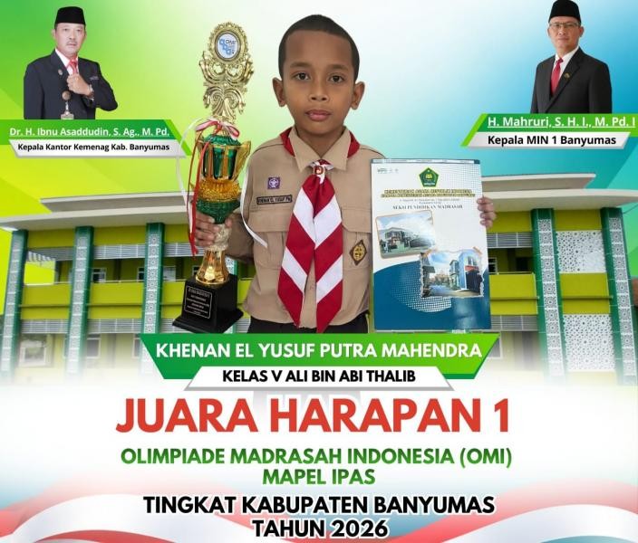 Membanggakan, Murid MIN 1 Banyumas Ukir Prestasi Omi 2026