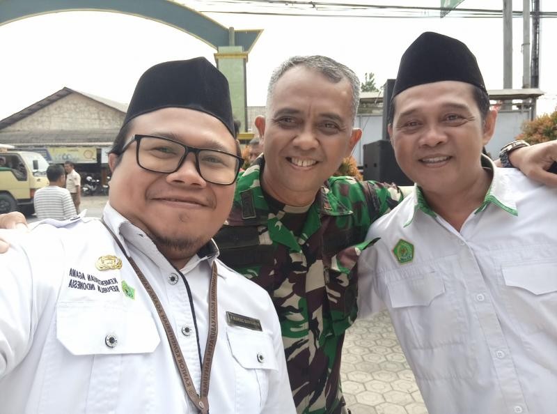 Wakili Kepala KUA, Penyuluh Hadiri Tasyakuran Harlah Dirgahayu TNI di Koramil 19 Wangon