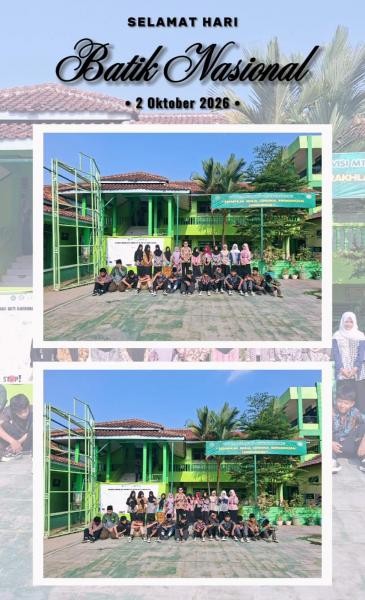 Semarak Hari Batik Nasional 2026, Keluarga Besar MTs Ma'arif NU 1 Kedungbanteng Tampil Anggun dan Bangga Berbudaya