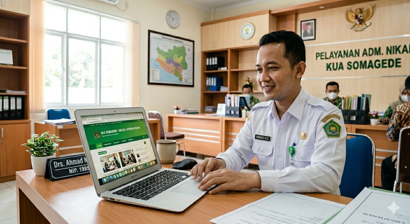 Transparan dan Modern! Ini Cara KUA Somagede Memberikan Informasi ke Warga Lewat Digital