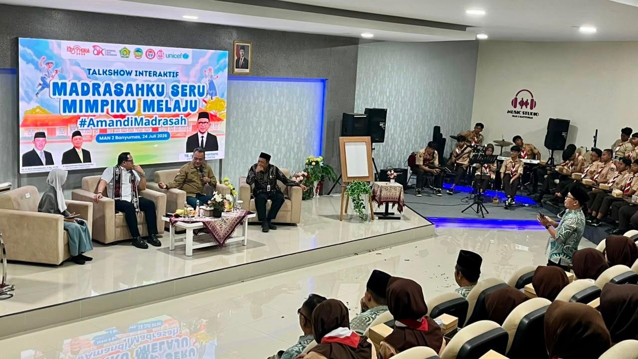 Peringati Hari Anak Nasional, Kakankemenag Banyumas Bersama UNICEF Indonesia Gelar Talkshow Interaktif di MAN 2 Banyumas