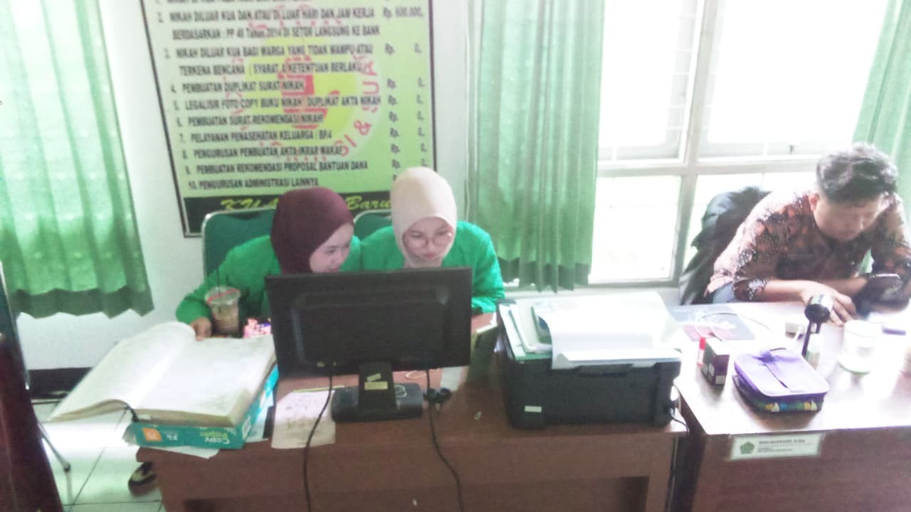 Mahasiswi PPL UIN Saizu Purwokerto Lanjutkan Penginputan Data Pernikahan