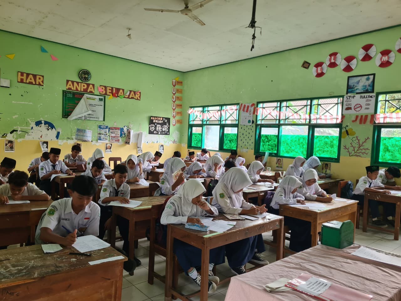 Hari Pertama ASTS, Siswa MTs Maarif NU 1 Purwojati Tunjukkan Kesiapan dan Kesungguhan