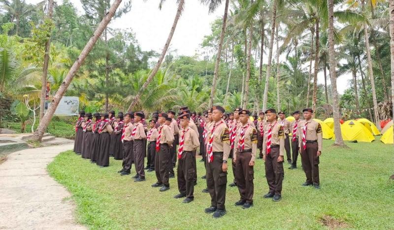 Pramuka MTs Modern Al Azhary Ajibarang Gelar Perjusa di Wisata Pereng Cilongok