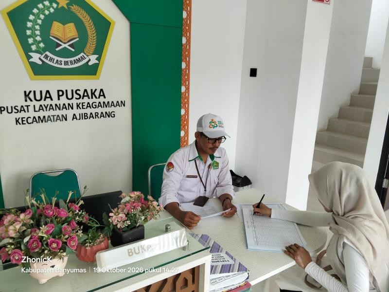 KUA Ajibarang Layani Pendaftaran Nikah Online melalui SIMKAH