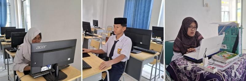 Guru dan Murid MTs Nurul Iman Cikembulan Isi Survey Kurikulum Berbasis Cinta melalui Aplikasi Sahabat KBC