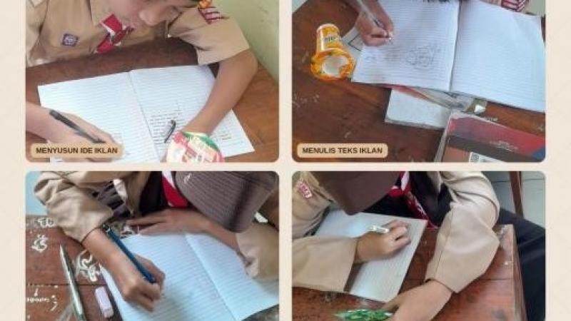Siswa MTs Nurul Iman Cikembulan Belajar Membuat Iklan dalam Kokurikuler Kolaborasi Bahasa Indonesia