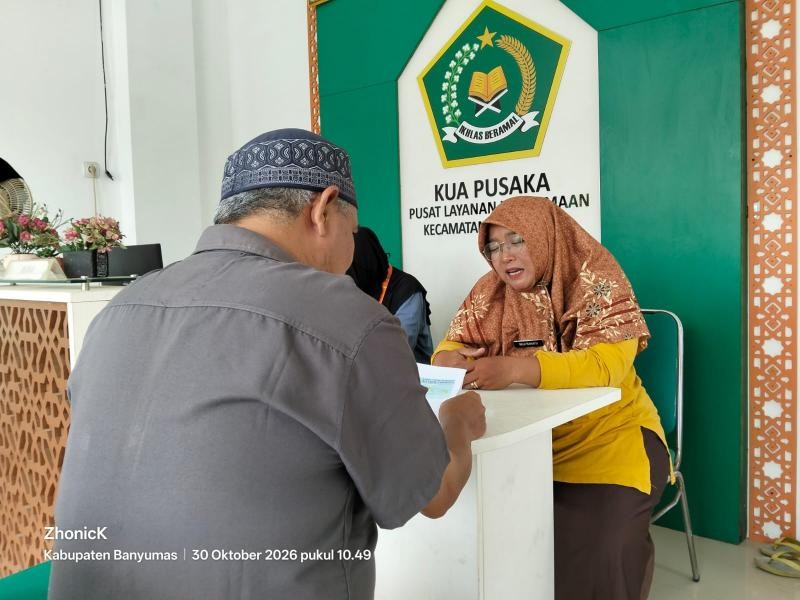 Butuh Surat Keterangan Nikah Tidak Tercatat, KUA Ajibarang Layani Permohonan Warga