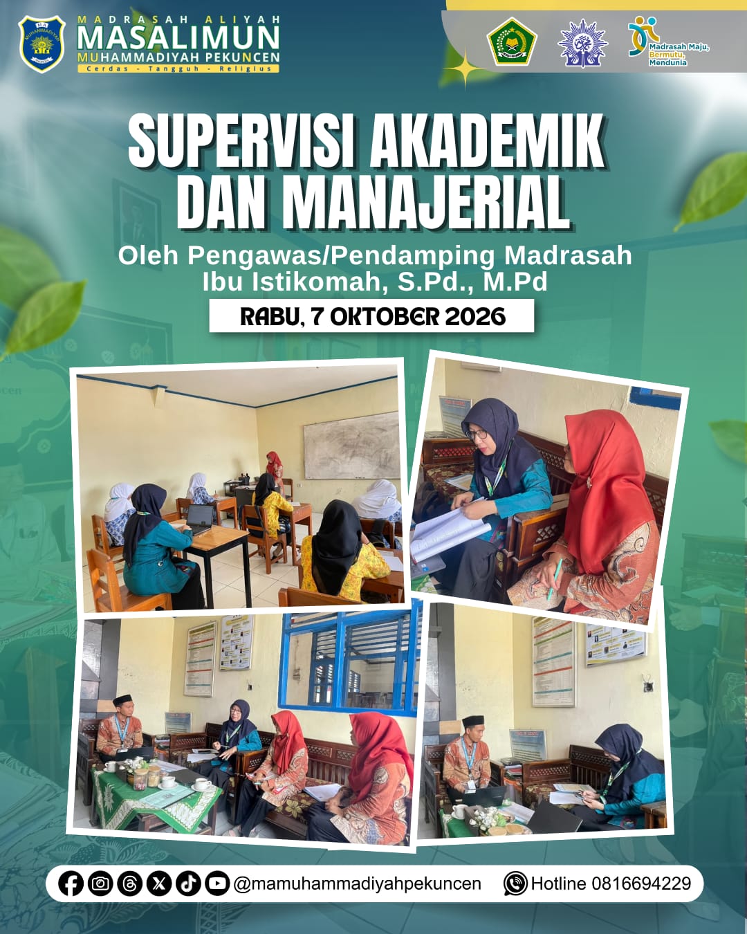  Supervisi akademik, supervisi manajerial, dan supervisi 8 SNP